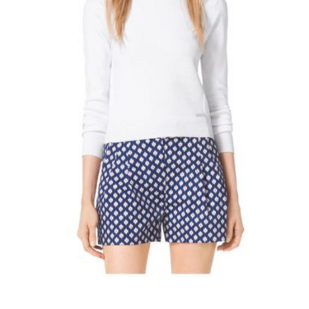 Michael Kors Women's Blue Pleated Front Shorts s10